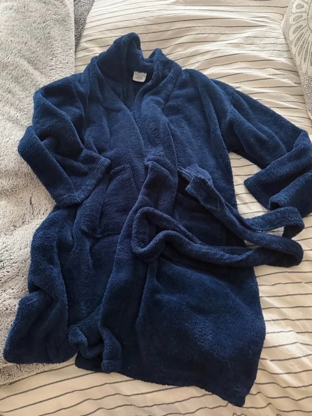 Navy Plush Robe